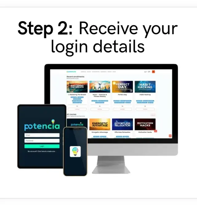 Step 2: Receive your login details